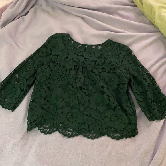 Green Lace Blouse - Picture 2 of 8
